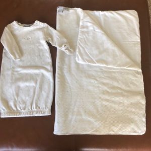 NWOT Calvin Klein Jeans Baby Gown with Matching Blanket
